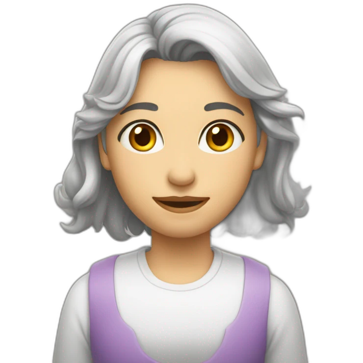 Футуристическая девушка с аметистом emoji
