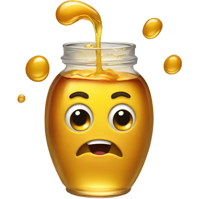 Emoji throwing up honey emoji