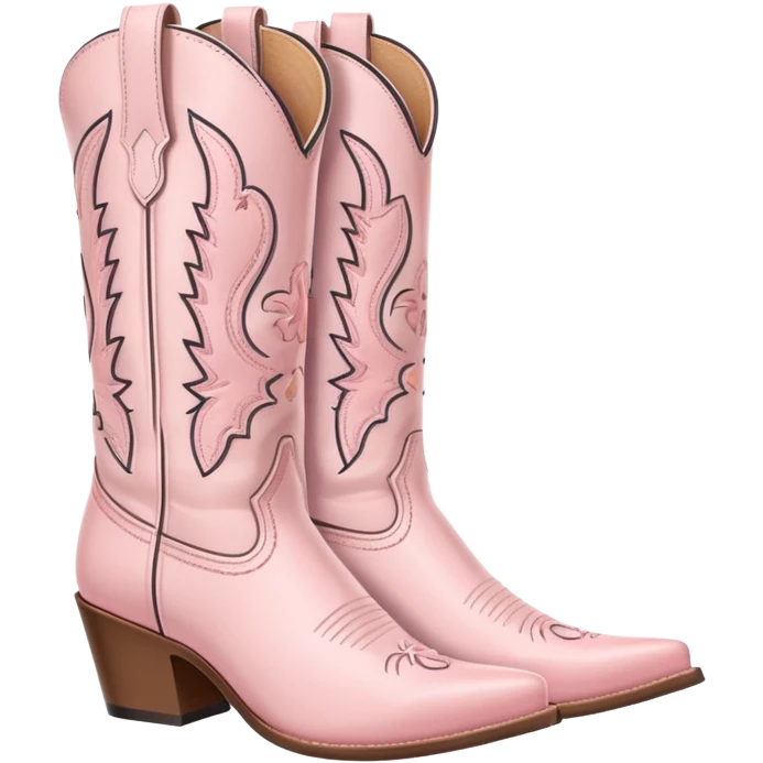 pastel pink cowboy boots emoji