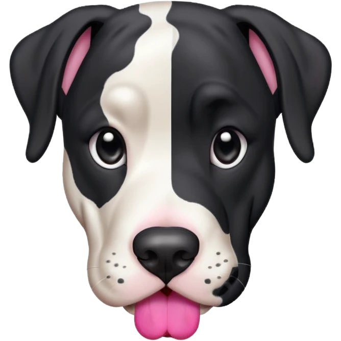 black and white great dane emoji