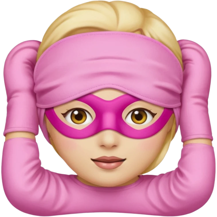  pink sleep mask face emji emoji