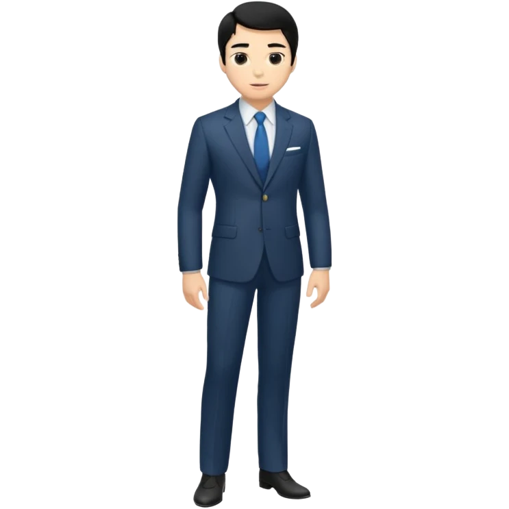 BLACK HAIR LIGHT SKIN MAN FULL BODY BOSS emoji