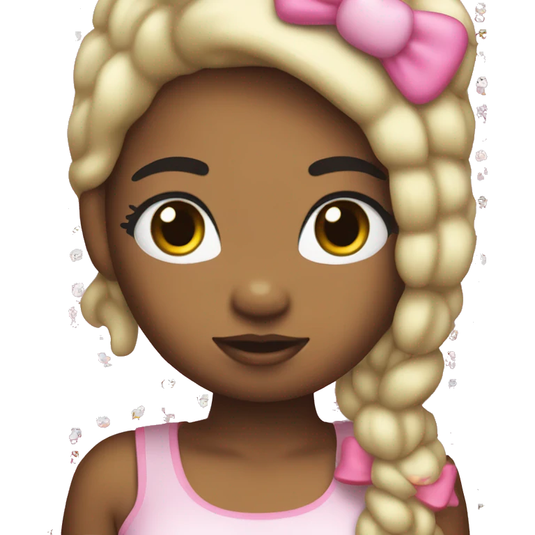 Hello kitty fan girl emoji