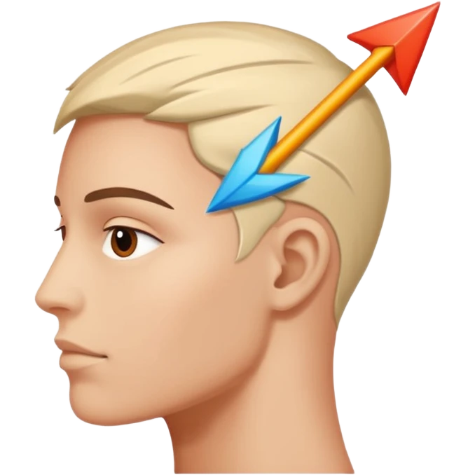 Human Head With Mindset Arrow Symbol emoji