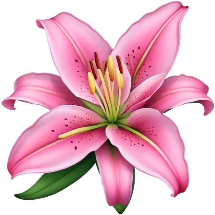 pink lily flower emoji