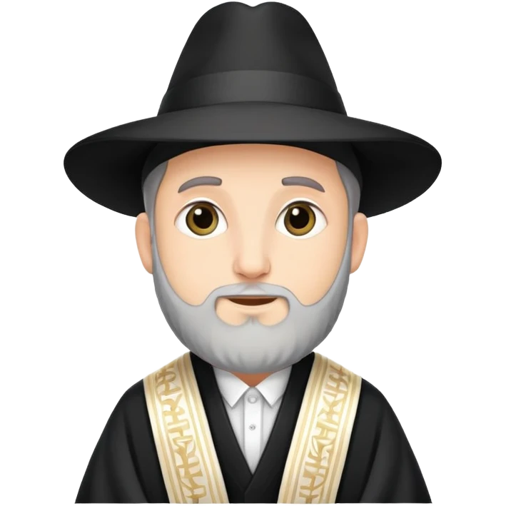 A formal portrait of man as a rabbi emoji