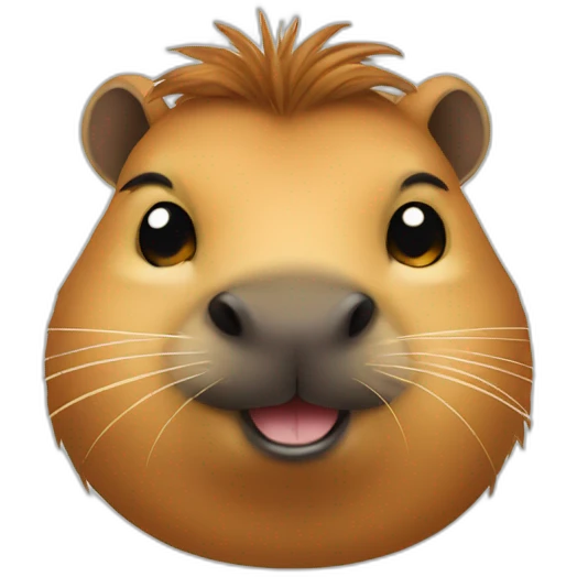 Capivara with a moustache emoji