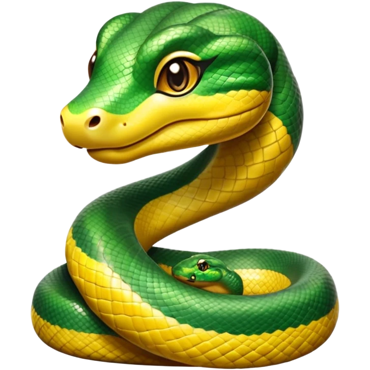 cinematic-cute-anaconda-portrait-emoji,-head-tilted-playfully-and-inquisitively,-with-a-sleek,-shimmering-body-adorned-with-detailed-scale-patterns-and-round,-sparkling-eyes-full-of-wonder,-simplified-yet-irresistibly-adorable-features emoji