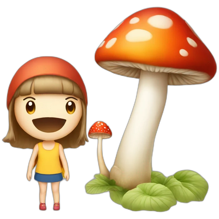 Mushroom with Girl emoji