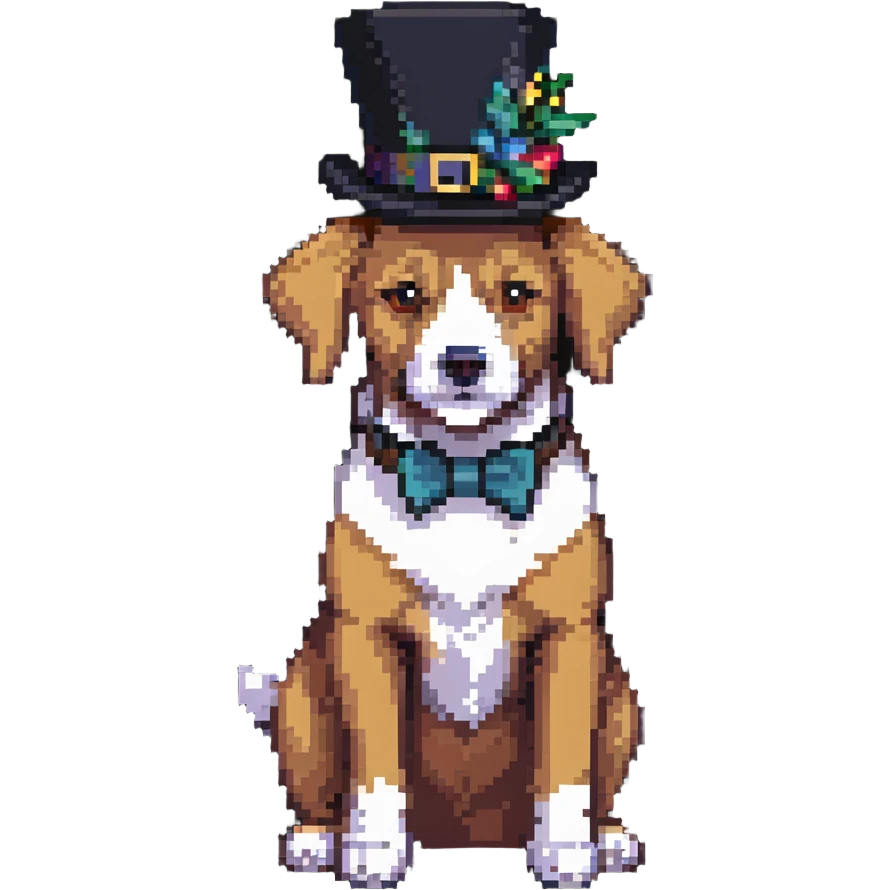 dog with a tophat emoji