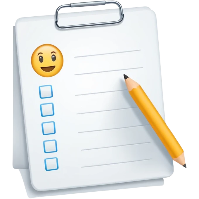 paper test with chekbox emoji