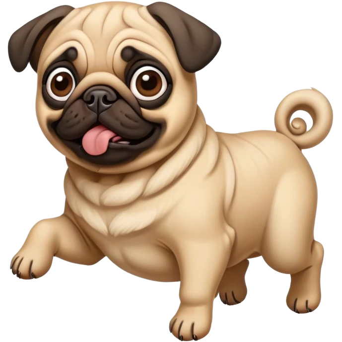 Flying pug emoji
