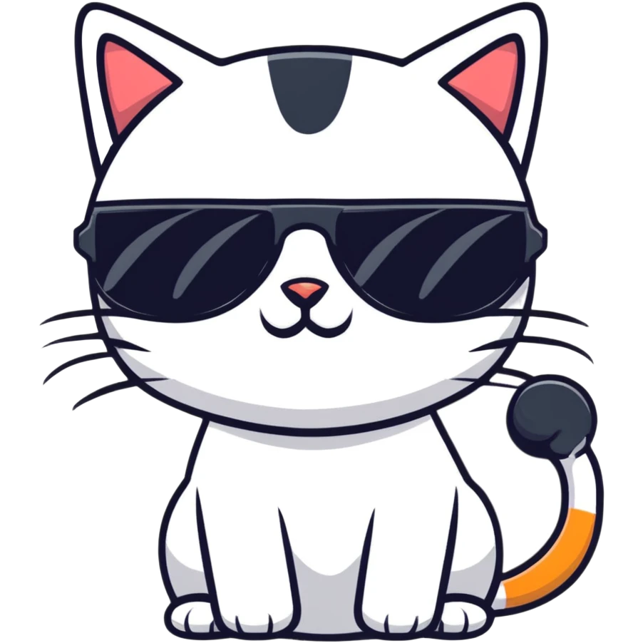 Cat with sunglasses emoji