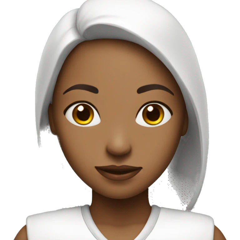 Joga girl with a white leather  emoji