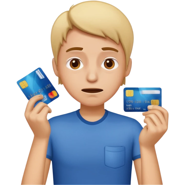 person sweating paying bank fees 💳 emoji