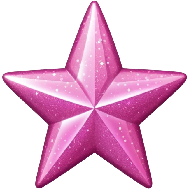 Pink Glitter Star and Heart emoji