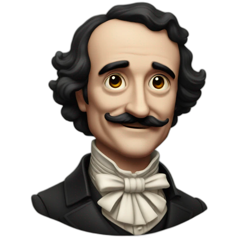 Edgar Alan Poe sonrriendo emoji