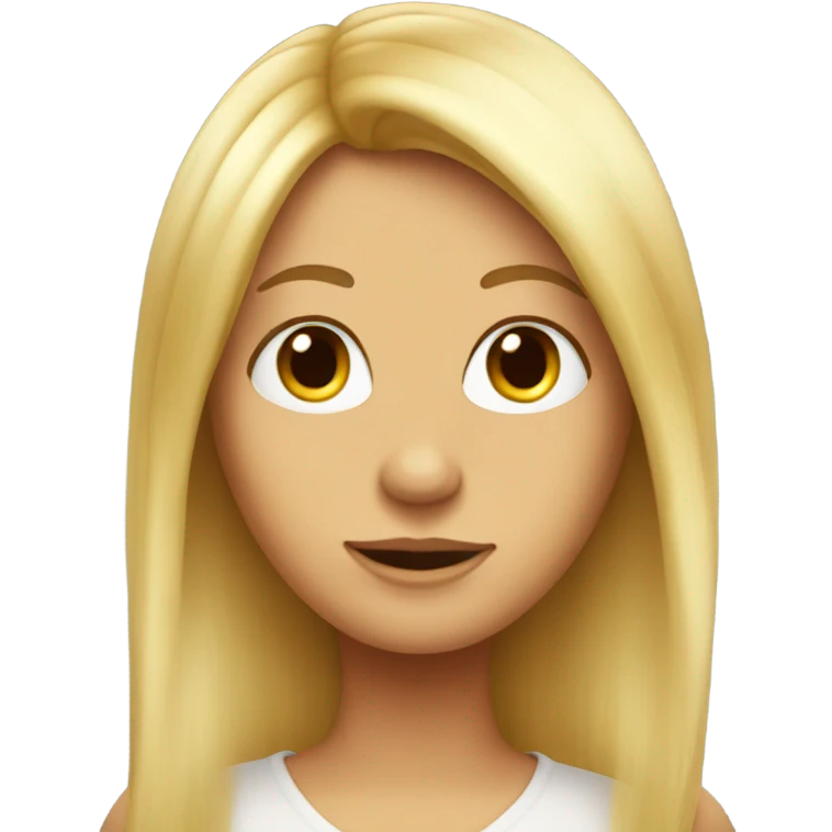 A female Rooster wearing a wig of long blonde hair emoji