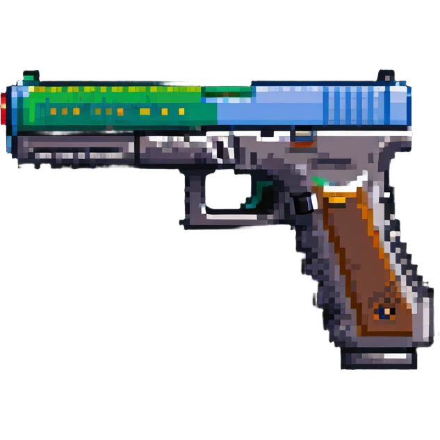Glock 17 handgun with a switch emoji
