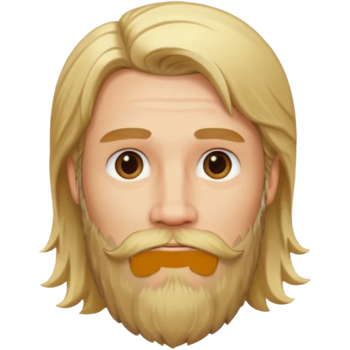 blonde long hair bearded man emoji
