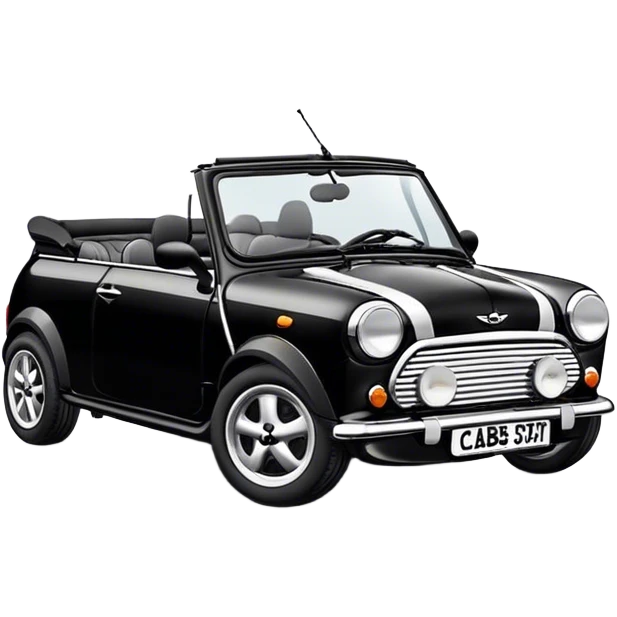 mini cooper cabriolet black emoji