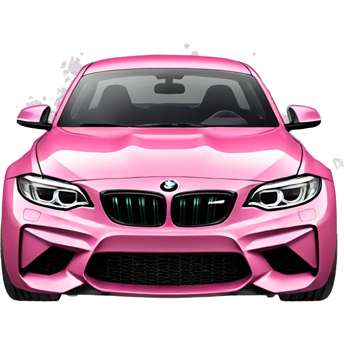 Pink BMW m2 with snow  emoji