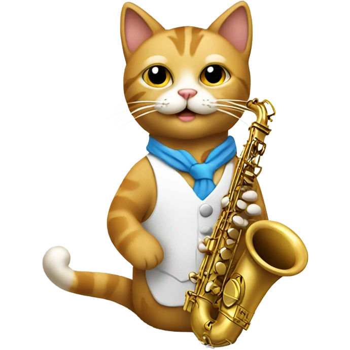 Cat playing saxophone emoji