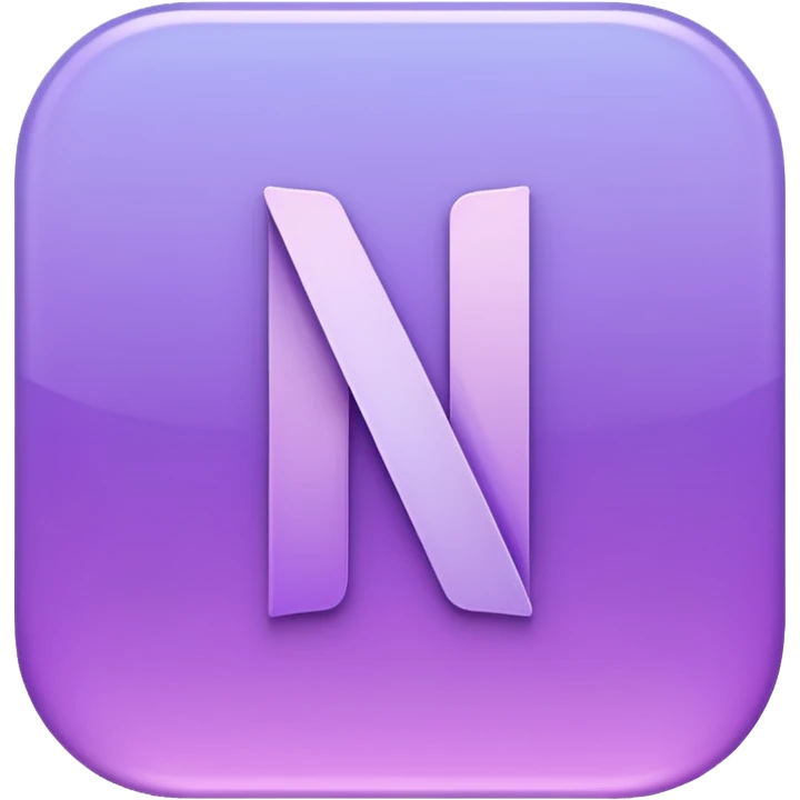 Netflix aesthetic "N" logo in pastel purples emoji