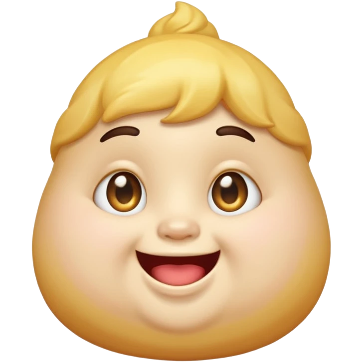fantasy mascot named Womplepop featuring chubby soft shape sparkly eyes mischievous grin modern emoji style emoji