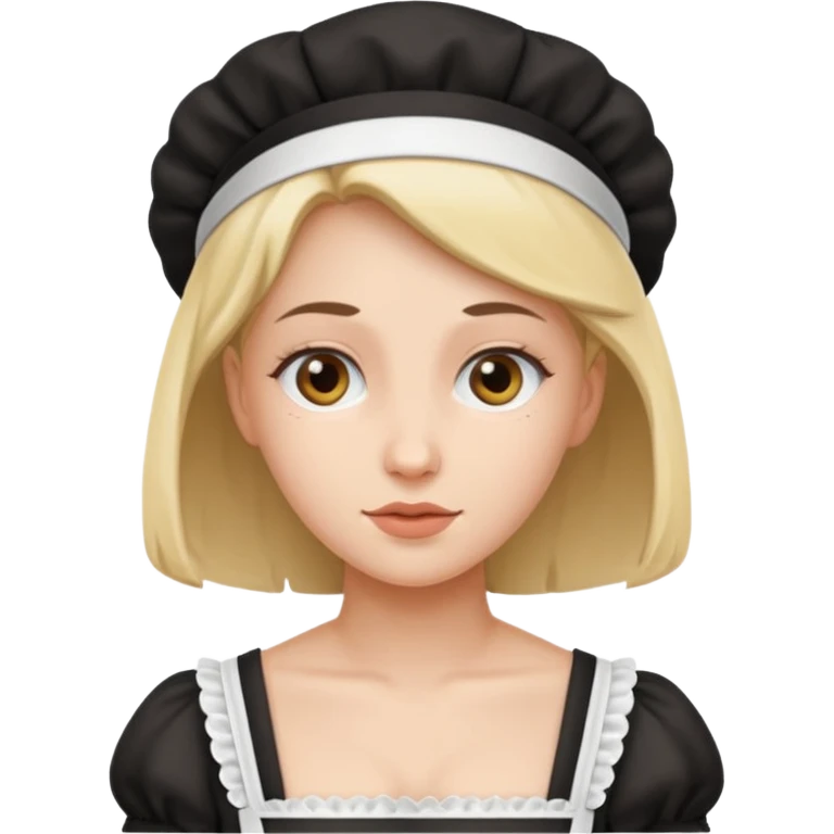 maid, big boobs, naked emoji