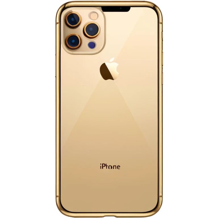 Gold border iPhone 16 Pro Max frontview emoji