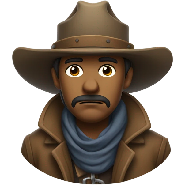 Sad cowboy emoji