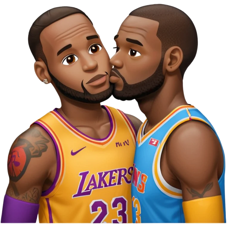 LeBron kissing LeBron  emoji