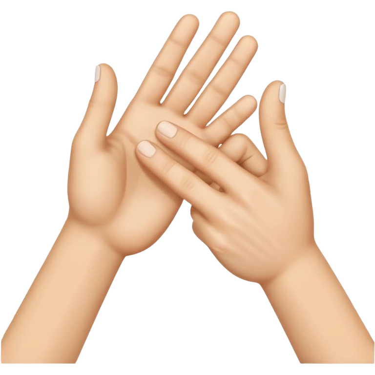 two white hands in a secret handshake emoji
