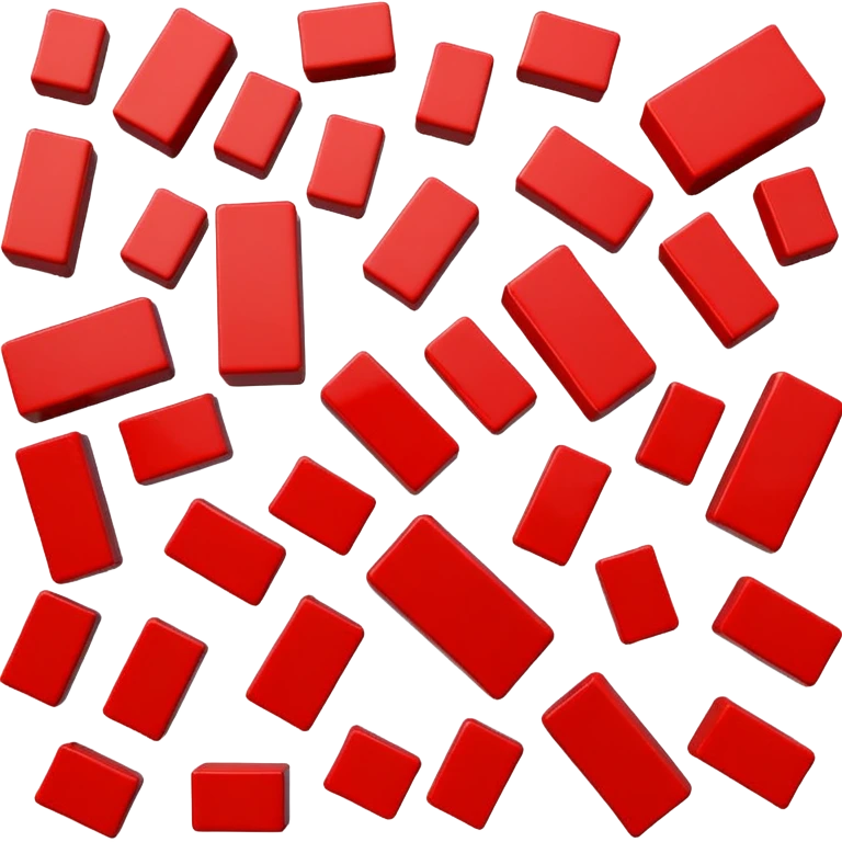 A big LEGO block broken into smaller pieces. emoji