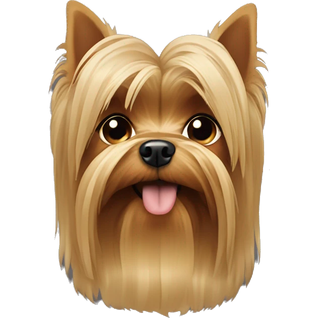 Yorkshire Terrier long hair covering his face emoji