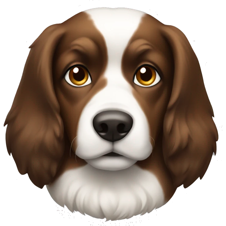 Dog that brown and white tri colored emoji