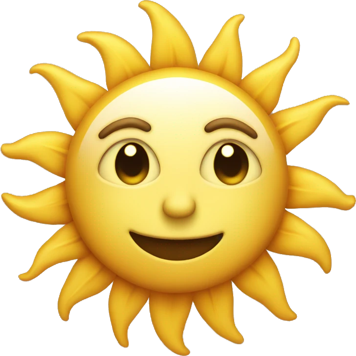 sun emoji with uncunny valle effetti face emoji