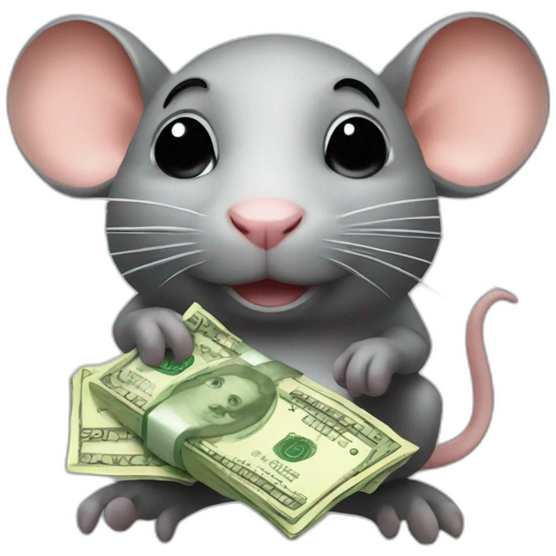 Rat with money emoji