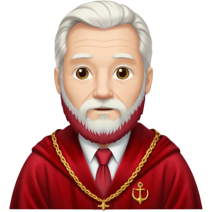 An older man with long white hair and beard, wearing a red tie and robe (possibly inspired by Dumbledore). emoji