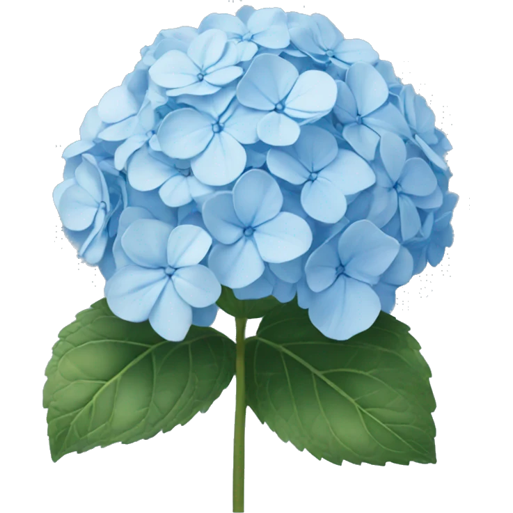 Pastel blue hydrangea emoji