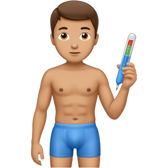 Мужские трусы рядом градусник emoji