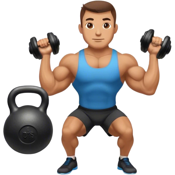 bodybuilder kettlebell swings emoji