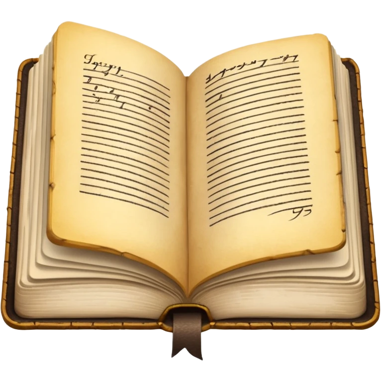 a open diary that looks kinda old emoji