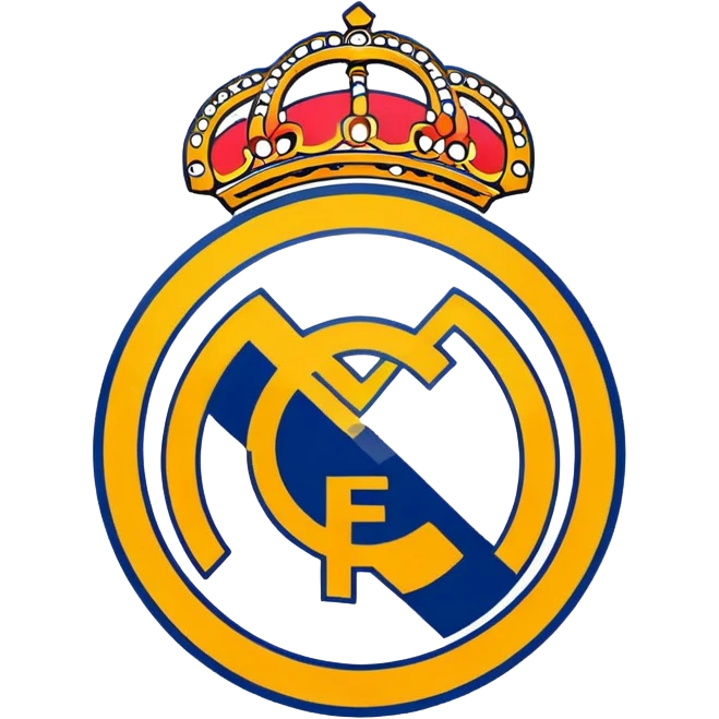 Real Madrid club logo emoji style with vibrant colors emoji