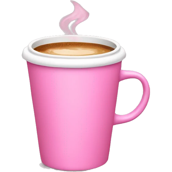 pink coffee cup emoji