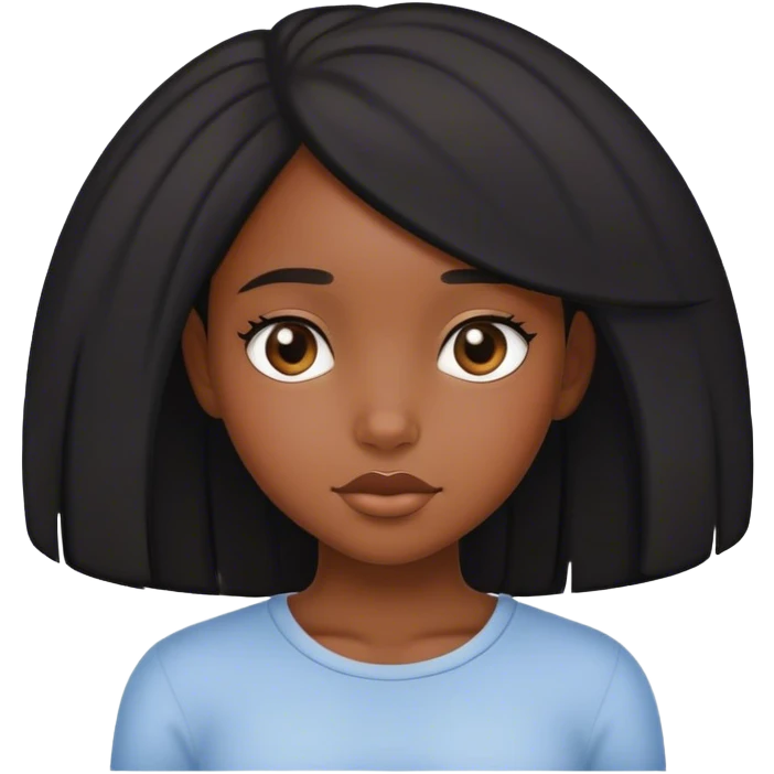 Shy black girl  emoji