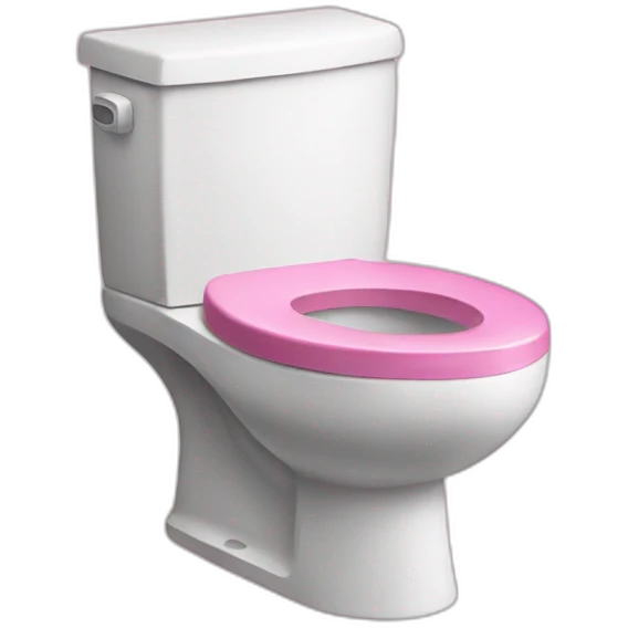 Pink toilet emoji