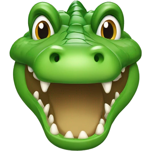 Crocodile with bow emoji