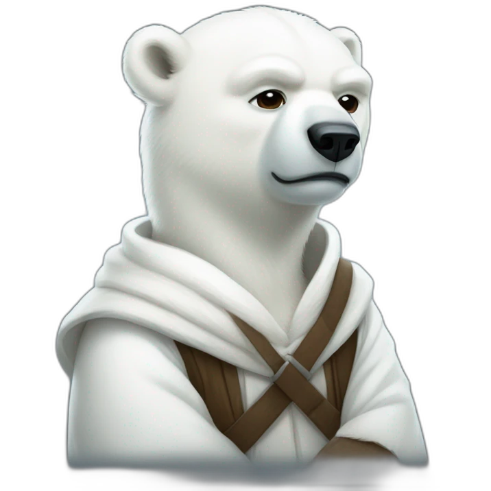 A polar bear jedi emoji